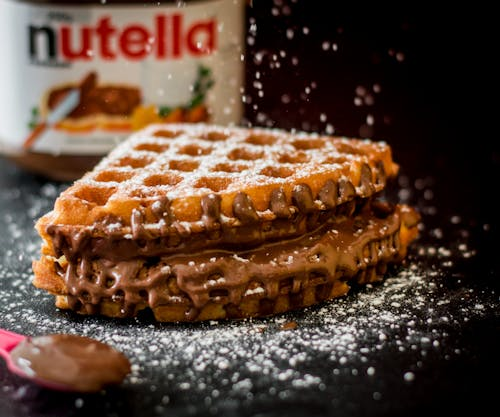 frozen waffles and nutella